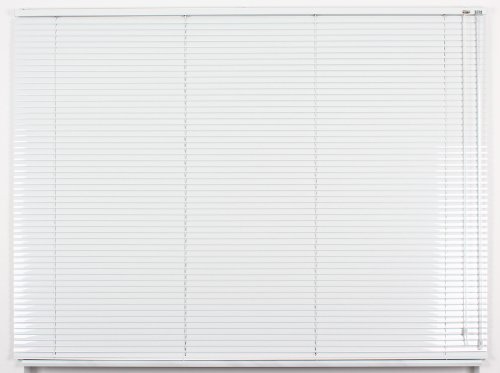 EFIXS Alu-Jalousie - Farbe: Weiss - Breiten bis 230 cm, Höhe bis 130 cm, Hier: 120 x 130 cm (Breite x Höhe) - Bedienseite: rechts, aus Aluminium, Sichtschutz, Lichtschutz, Blendschutz von EFIXS