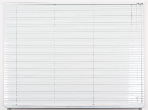 EFIXS Alu-Jalousie - Farbe: Weiss - Breiten bis 230 cm, Höhe bis 130 cm, Hier: 85 x 130 cm (Breite x Höhe) - Bedienseite: Links, aus Aluminium, Sichtschutz, Lichtschutz, Blendschutz von EFIXS