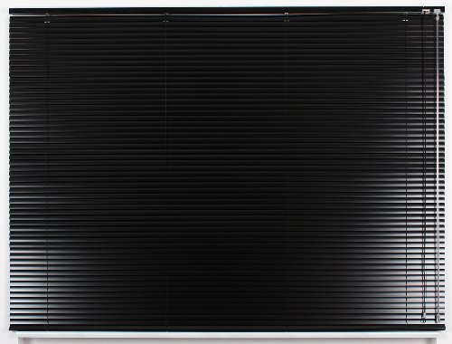 EFIXS Jalousie auf Maß - Maßanfertigung - Breite: 220,1 bis 240 cm x Höhe bis 100 cm - Farbe: schwarz - Montage: Festschrauben an Wand/Decke - Bedienung: Wendestab und Zugschnur von EFIXS