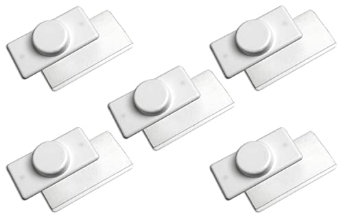 EFIXS Rollomagnethalter - Farbe: Weiss - für magnetische Rollo-Unterschienen/Beschwerungsprofile - 10 Stück = 5 Paar von EFIXS