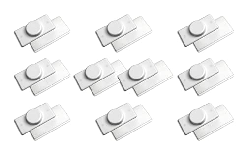 EFIXS Rollomagnethalter - Farbe: Weiss - für magnetische Rollo-Unterschienen/Beschwerungsprofile - 20 Stück = 10 Paar von EFIXS