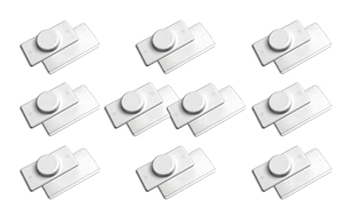 EFIXS Rollomagnethalter - Farbe: Weiss - für magnetische Rollo-Unterschienen/Beschwerungsprofile - 20 Stück = 10 Paar von EFIXS