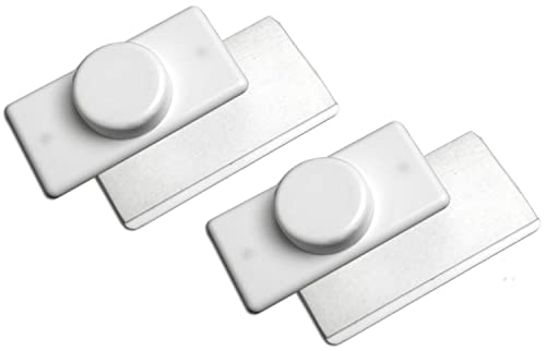 EFIXS Rollomagnethalter - Farbe: Weiss - für magnetische Rollo-Unterschienen/Beschwerungsprofile - 4 Stück = 2 Paar von EFIXS