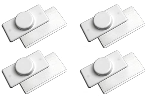 EFIXS Rollomagnethalter - Farbe: Weiss - für magnetische Rollo-Unterschienen/Beschwerungsprofile - 8 Stück = 4 Paar von EFIXS