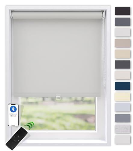 EFIXS Sonnenschutz Rollo, transparent, Breiten: 40-240, Höhe bis 275 cm, Hier 120 x 190 cm (BxH), grau, Blendschutz, Kettenzug, Springrollo, Motor von EFIXS