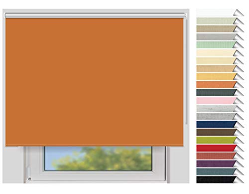 EFIXS Thermorollo Maxi - Maßanfertigung - 32 mm Welle - Farbe: orange (060) - Breiten von 40-240cm, Hier: Stoffmuster von EFIXS