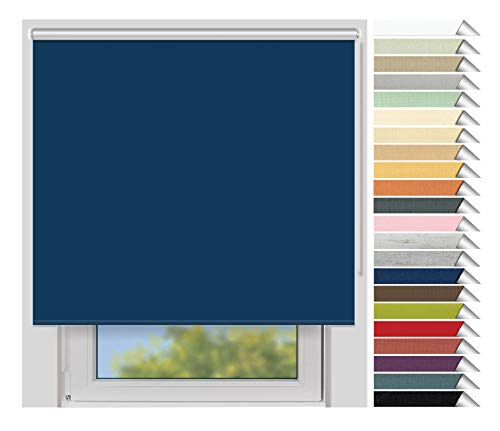 EFIXS Thermorollo Medium - Maßanfertigung - 25 mm Welle - Farbe: blau (065) - Breiten von 40-240cm, Hier: Stoffmuster von EFIXS