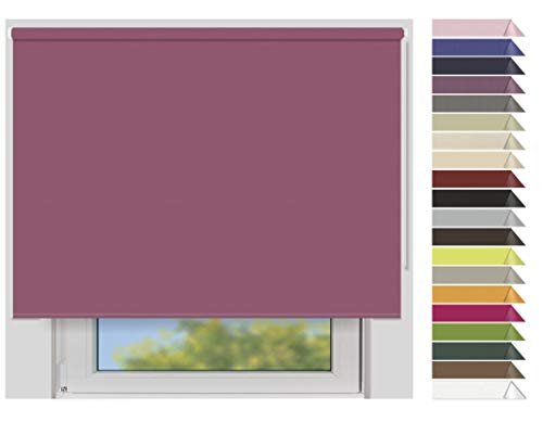 EFIXS Verdunklungsrollo Maxi - 32 mm Welle - Breiten: 120-240 cm - Höhen bis 240 cm - Hier: 160 cm x 240 cm (Stoffbreite x Höhe) - Flieder (7901) - lichtundurchlässig - Blickdicht von EFIXS