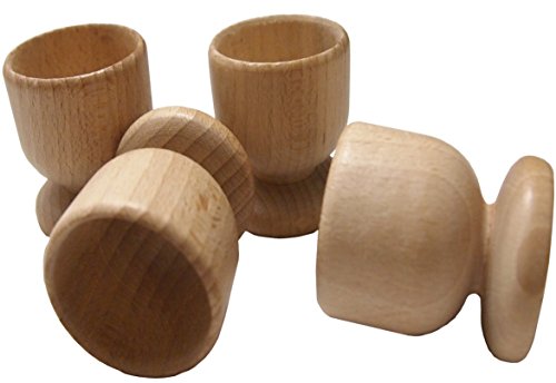 EFO Eierbecher - Holzeierbecher - Eierbecher Holz - Eierbehälter Holz - Eierbecher Set - Eierbehälter Set - 4-er Set von EFO