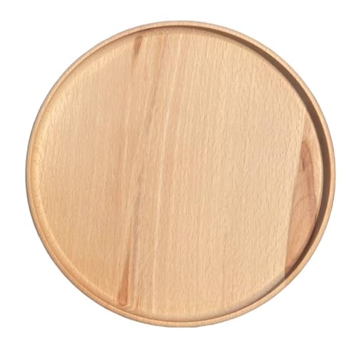 EFO Holzteller – Servierplatte aus Buchenholz – tolle Option als Serviertablett, Käsebrett oder Obstschale (rund 23 cm) von EFO