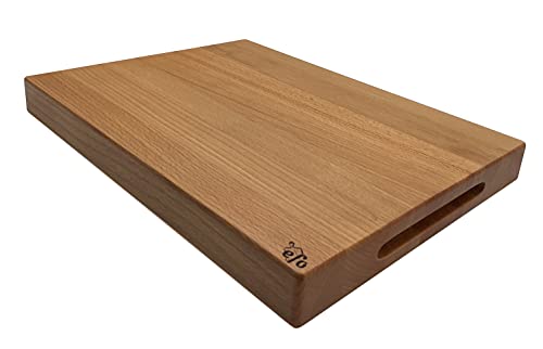 EFO Solides Schneidebrett - massives Hackbrett - robustes Hackblock - Fleischbrett - Brotbrett - Küchenbrett Holz Groß - Hackbrett XXL - aus Buchenholz (50x35x4cm) von EFO