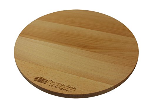 The White House Drehplatte Holz – Drehbrett – drehbare Servierplatte – Drehtablett – Tortenplatte – Kuchenplatte – Pizzabrett - Drehteller (30 cm) von EFO