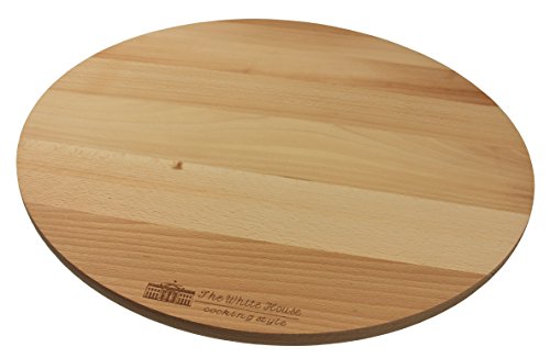 The White House Drehplatte Holz – Drehbrett – drehbare Servierplatte – Drehtablett – Tortenplatte – Kuchenplatte – Pizzabrett - Drehteller (43,8 cm) von EFO