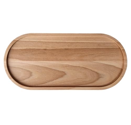 efo Table Centrepiece Decorative Tray - Wooden Round Candle Plate - Servierplatten für Partys - Home Decor Zubehör für Wohnzimmer Couchtisch oder Badezimmer (oval) von EFO