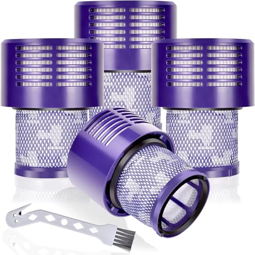 EFOTIML 4 Pack Vakuumfilter Ersatz für Dyson V10 Cyclone Serie, V10 Animal, V10 Absolute, SV12, Dyson Ersatzfilter Teilenummer 969082-01 von EFOTIML