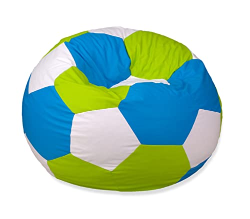 EGATO Sitzkissen Fußball 60L 50cm Entspannender Sitzball mit EPS-Perlenfüllung von EGATO