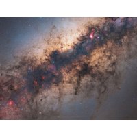 Poster Druck Foto - 135mm Milky Way Core Mosaik, Juni 2022, Rooisand Desert Ranch, Namibia von EGAstrophoto