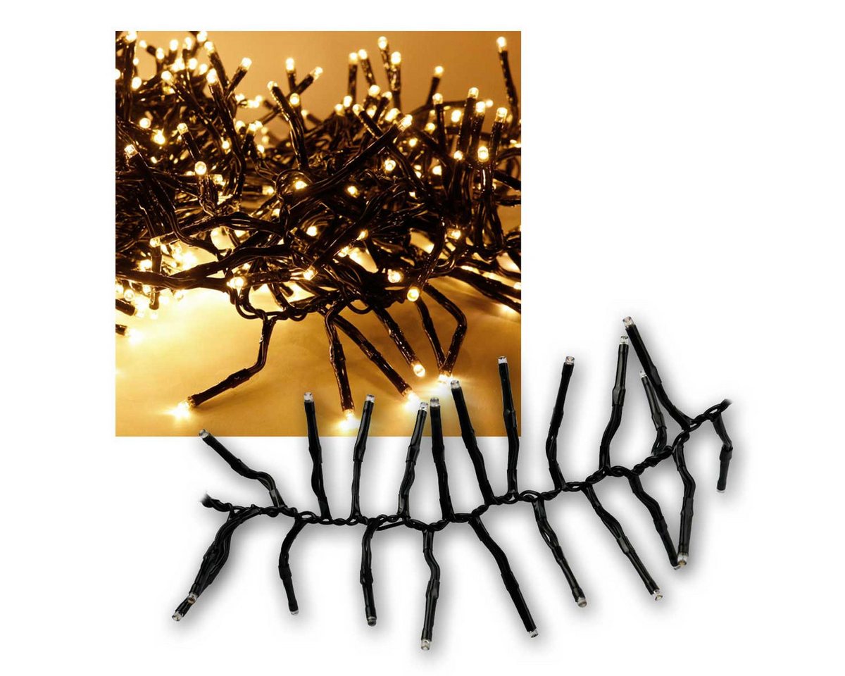 EGB LED Außen-Wandleuchte Außen-Büschellichterkette, 600 Mini-LED ww, 230V, warmweiß von EGB