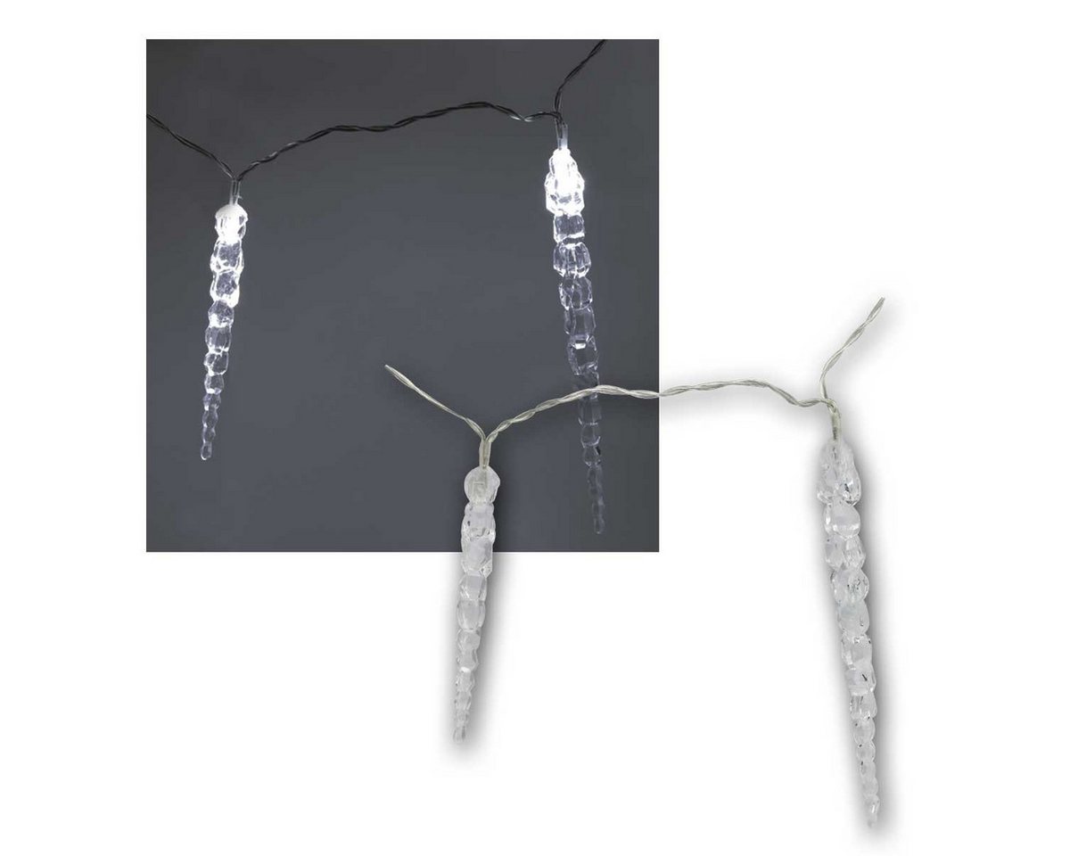 EGB LED-Lichterkette Eiszapfen-Lichterkette, 40 LED, Innen & Außen 230V von EGB