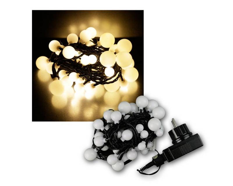 EGB LED-Lichterkette LED Lichterkette, 40 Kugeln warmweiß, IP44, 3m von EGB