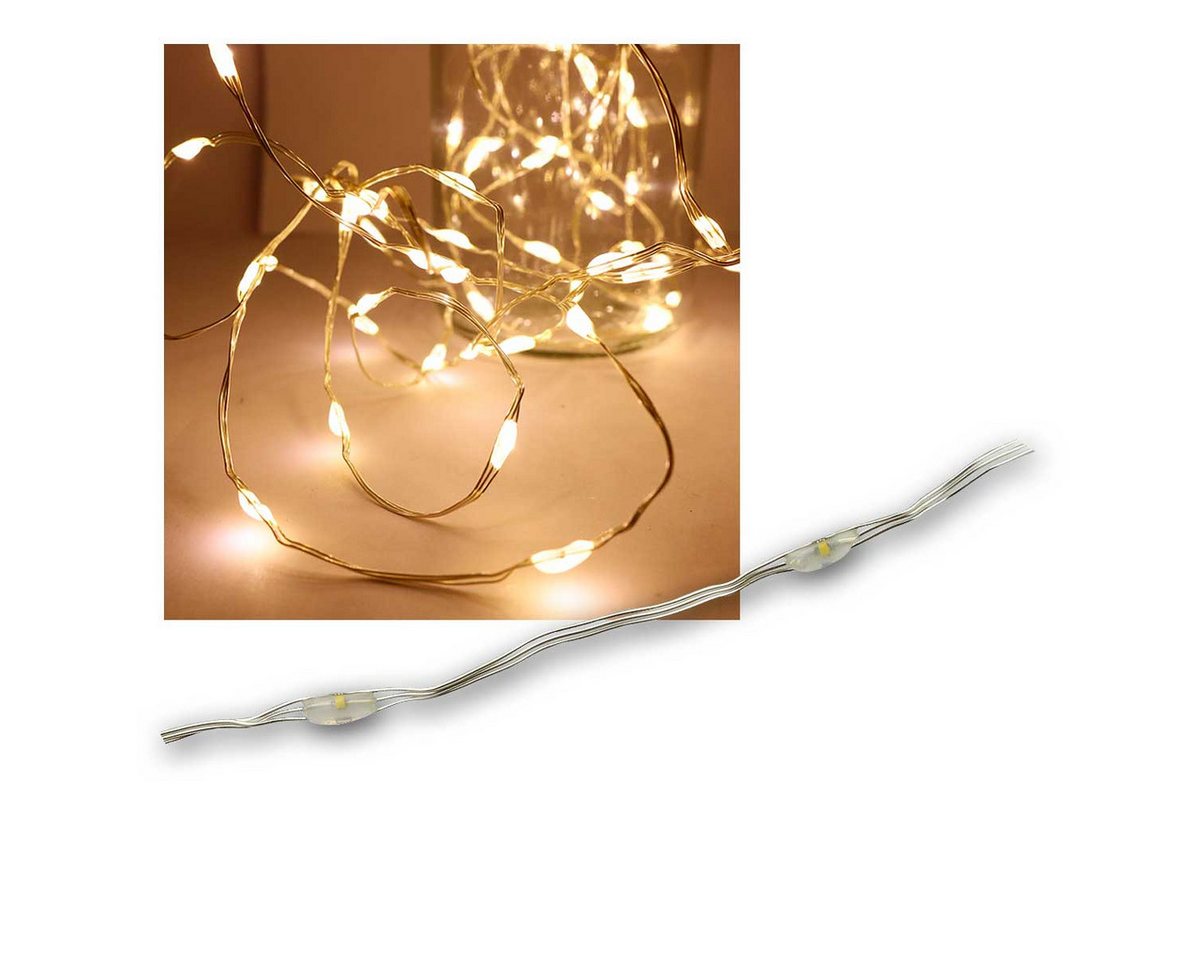 EGB LED-Lichterkette Silberdraht Lichterkette, 120 Micro-LED ww, IP44 von EGB