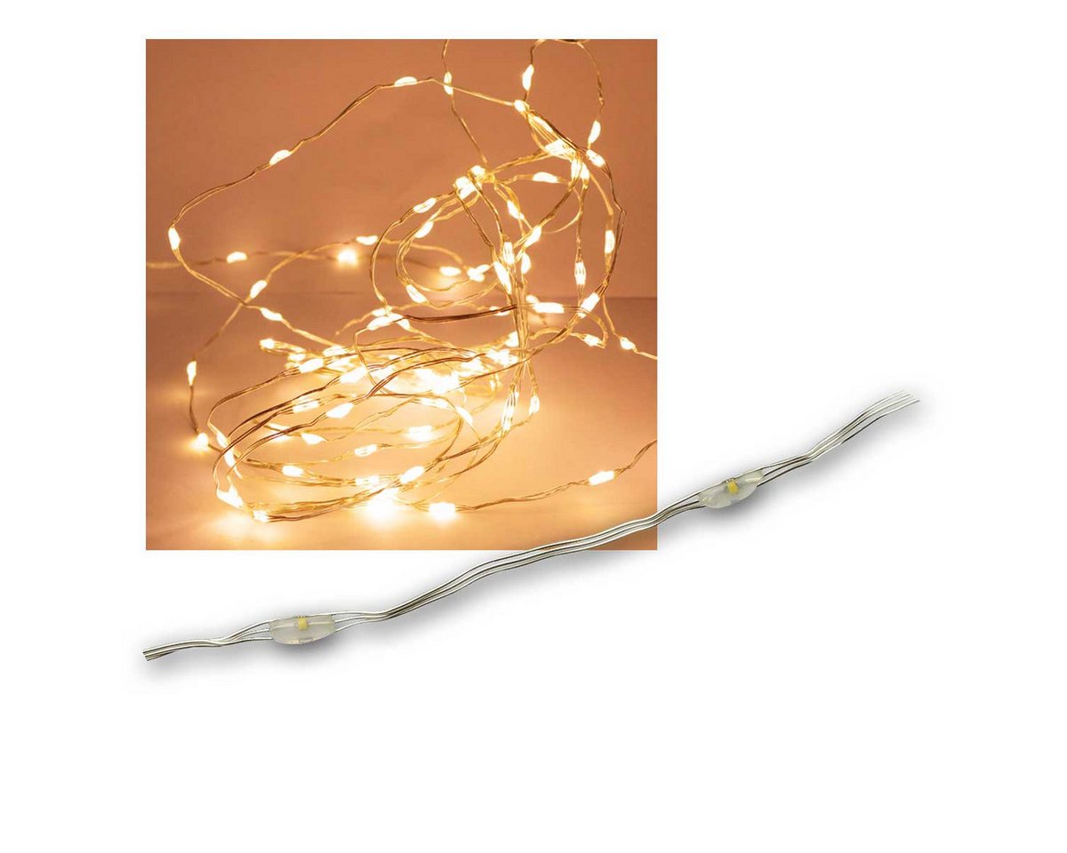 EGB LED-Lichterkette Silberdraht Lichterkette, 240 Micro-LED ww, IP44 von EGB