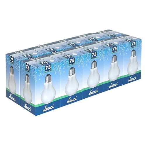 Leuci Glühbirne Birnen E27 75W opal weiß 10er Pack von EGB