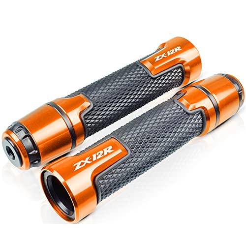 EGEIRA 7/8 Motorradgriffe Motorrad CNC Lenkergriff Griff Handgriffe Für Kawasaki ZX12R ZX-12R 2000 2001 2002 2003 2004 2005(Orange) von EGEIRA