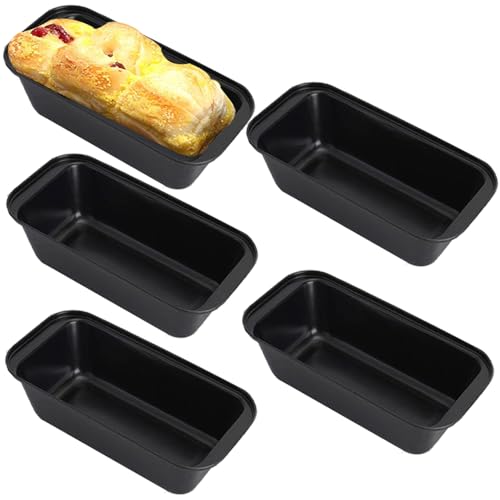 EGEN Bread Pan Loaf Tin for Baking, Non-Stick Carbon Steel Baking Bread Toast Mold Loaf Baking Pan Set (29.5x13cm -Gray 5Pcs) von EGEN