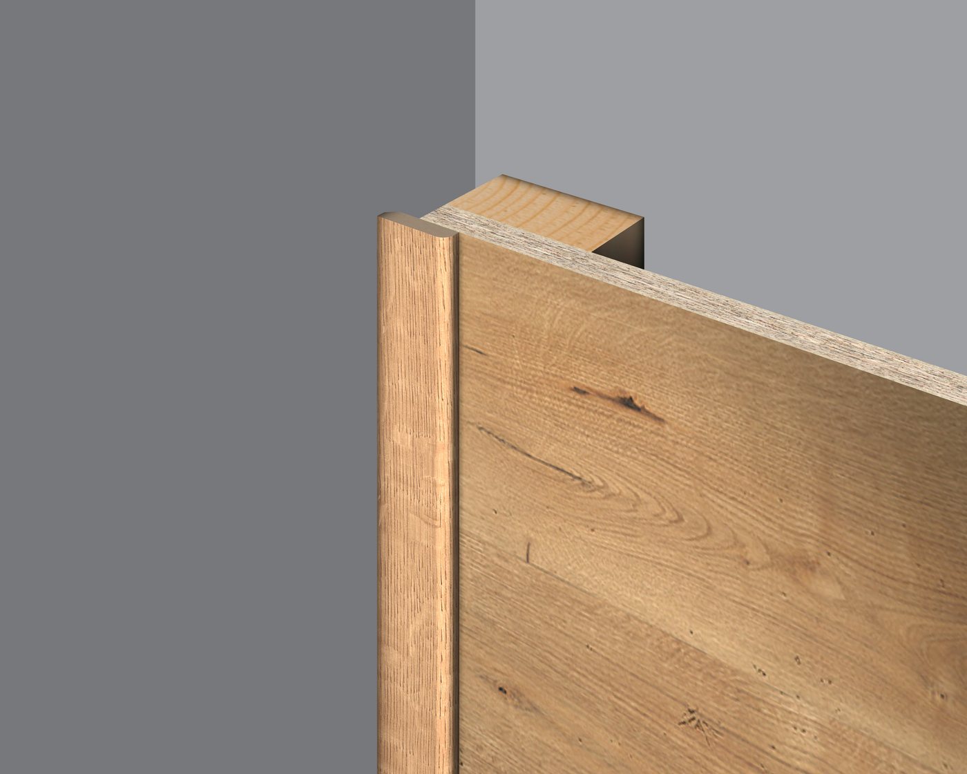 EGGER Abschlussleiste Abdeckleiste Decowall AL008 Loveland Eiche, Kleben, Nageln, 1-St., 2400 x 6 x 25mm von EGGER