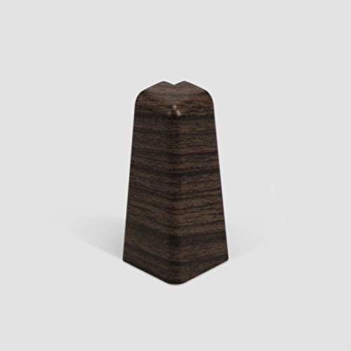EGGER Außenecke Sockelleiste Eiche dunkelbraun für einfache Montage von 60mm Laminat Fußleisten | Inhalt 2 Stück | Kunststoff robust | Holz Optik dunkel braun von Egger
