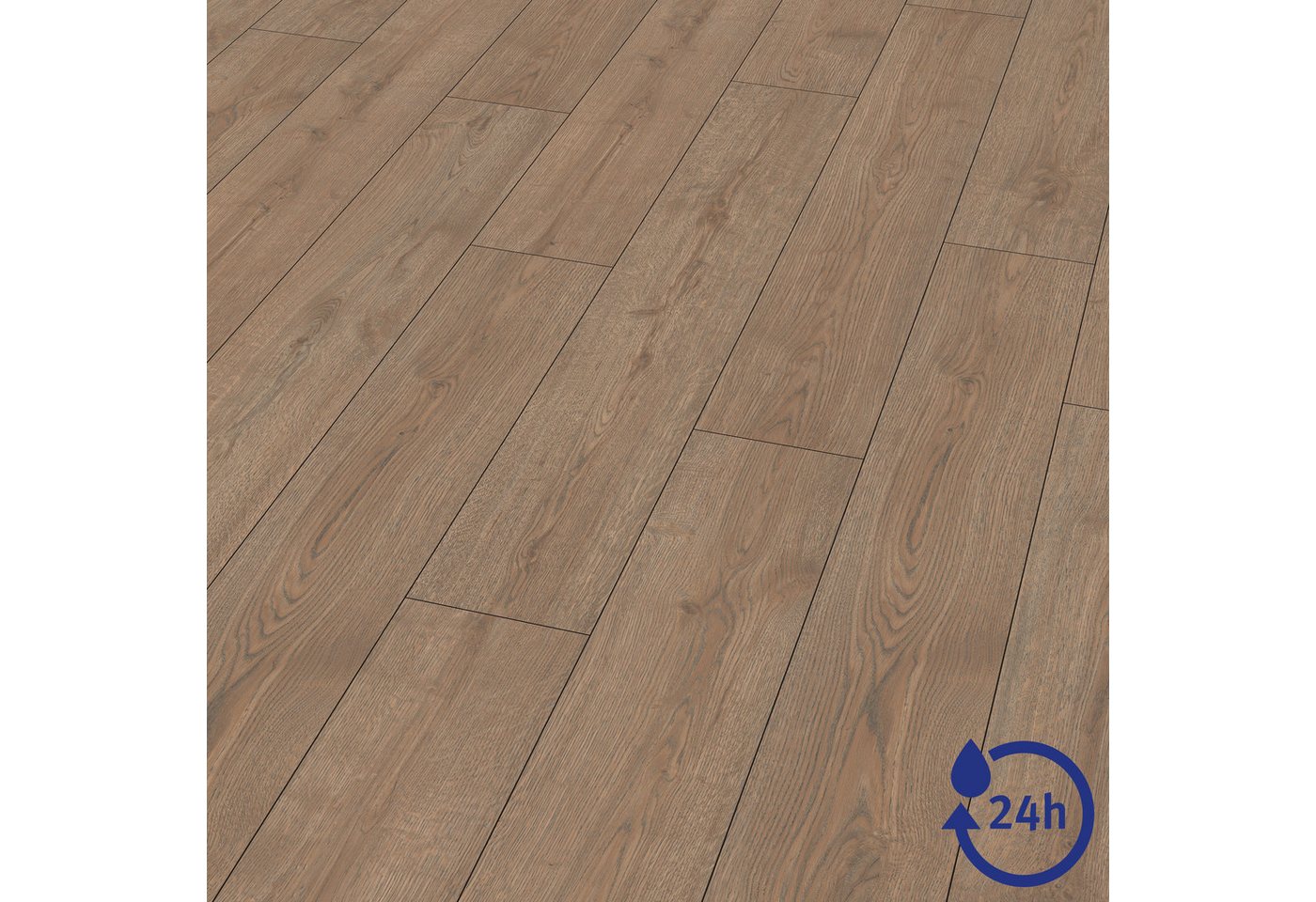 EGGER Laminat NatureSense Aqua EL2191 Turin Eiche braun, (8mm, 1,995m), Wasserbeständig & Praktisch von EGGER