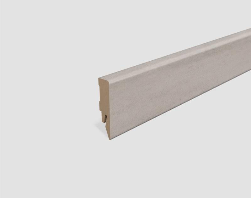 EGGER Sockelleiste Beton grau L598, L: 240 cm, H: 5.8 cm, 1-St., 2,40m, neues kubisches Profil, passend zu Fußboden Chromix silber von EGGER