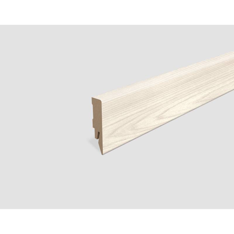 EGGER Sockelleiste 'L610' Akazie weiss 2400 x 58 x 14 mm von EGGER