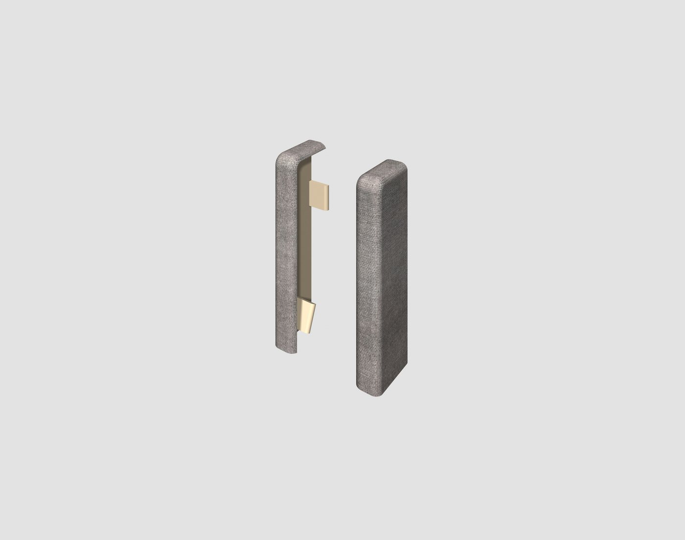 EGGER Sockelleisten-Endstücke Stein grau, L: 2.2 cm, H: 5.9 cm, 2-St., neues kubisches Profil, 2 Stück von EGGER