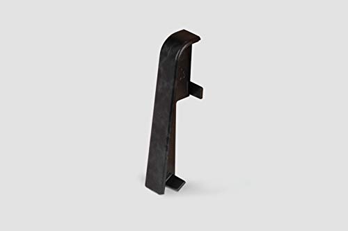 EGGER Verbinder Sockelleiste Stein schwarz für einfache Montage von 60mm Laminat Fußleisten | Inhalt 2 Stück | Kunststoff robust | Stein Optik anthrazit von Egger