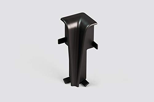 EGGER Innenecke Sockelleiste Universal schwarz für einfache Montage von 60mm Laminat Fußleisten | Inhalt 2 Stück | Kunststoff robust von Egger