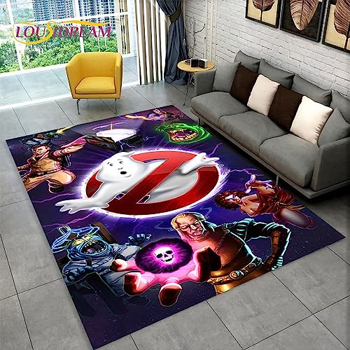 EGGPOD Cartoon Ghostbusters Filmbereich Teppich, Teppich Teppich Für Wohnzimmer Schlafzimmer Sofa Fußmatte Dekoration, Kinder Spielen rutschfeste Bodenmatte 3D P13365 120X180Cm von EGGPOD