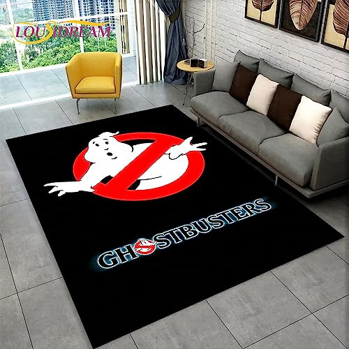 EGGPOD Cartoon Ghostbusters Filmbereich Teppich, Teppich Teppich Für Wohnzimmer Schlafzimmer Sofa Fußmatte Dekoration, Kinder Spielen rutschfeste Bodenmatte 3D P15633 120X180Cm von EGGPOD