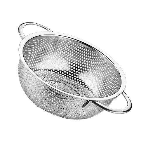 EGGPOD Edelstahl Korb Waschen Metall Sieb Obst Gemüse Kunststoff Lebensmittel Sieb (Größe: 22,7 x 20,9 x 7,2 cm) von EGGPOD