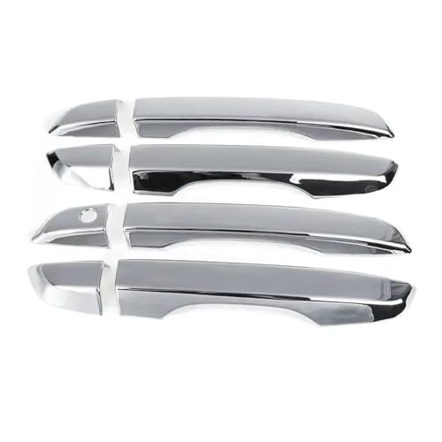 Auto Außentürgriffe Äußerer Türgriff Für Civic 10th Für Gen 2016-2021 Auto Carbon Faser Stil Schwarz Außentür Griff Molding Abdeckung Trim w/Keyless Entry Dekor(Silver) von EGLGPAGAEY