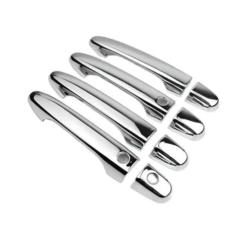 Auto Außentürgriffe Äußerer Türgriff Für Civic 9th Für Gen 2012-2015 Auto Carbon Faser Stil Schwarz Außentür Griff Molding Abdeckung Trim w/Keyless Entry Dekor(Silver 1) von EGLGPAGAEY