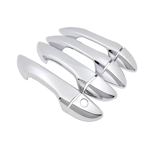 Auto Außentürgriffe Äußerer Türgriff Für Corolla 2014 2015 2016 2017 2018 Carbon Faser Stil Auto Türgriff Abdeckung Aufkleber Trim Dekoration(Silver) von EGLGPAGAEY