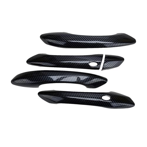 Auto Außentürgriffe Äußerer Türgriff Für Hyundai Für Santa Für Cruz 2022-2023 Carbon Faser Stil ABS Auto Außen Seite Türgriff Abdeckung trim Moulding Set von EGLGPAGAEY