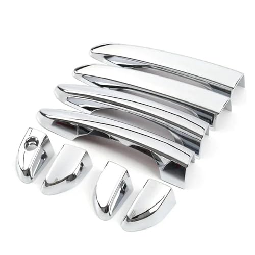 Auto Außentürgriffe Äußerer Türgriff Für Hyundai Für Tucson 2015 2016 2017 2018 2019 2020 Auto Carbon Faser Stil Außentür Griff Molding Abdeckung Trim decor ABS Auto(Normal Silver) von EGLGPAGAEY