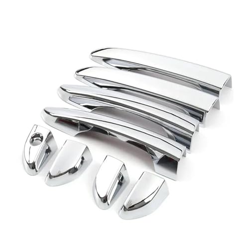 Auto Außentürgriffe Äußerer Türgriff Für Hyundai Für Tucson 2015 2016 2017 2018 2019 2020 Auto Carbon Faser Stil Außentür Griff Molding Abdeckung Trim decor ABS Auto(Normal Silver) von EGLGPAGAEY