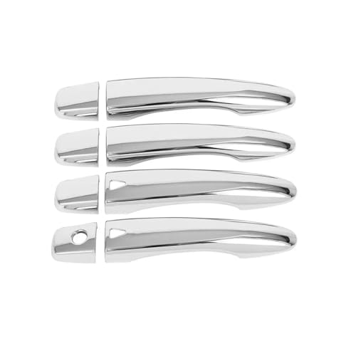 Auto Außentürgriffe Äußerer Türgriff Für Qashqai 2016-2019 Für Rogue Für X-Trail 2014-2017 Kicks Auto Carbon Faser Außentür griff Molding Abdeckung Trim Aufkleber(Silver) von EGLGPAGAEY