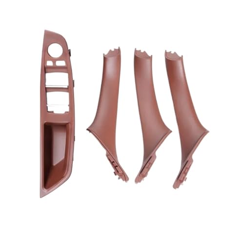 Innen Tür Pull Griff Für 5 Serie F10 F11 F18 520i 523i 525i 528i 535i Innentür Armlehne Panel Trim Pull Griff Set Ersatz(Red Brown LHD 4PCS) von EGLGPAGAEY