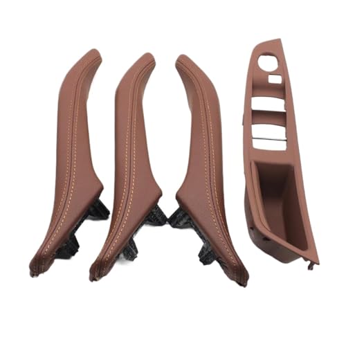 Innen Tür Pull Griff Für 5er-Reihe F10 F11 523i 525i 528i 530i 4-teiliges Set Rechtslenker Autos RHD Innenausstattung Leder Türgriff Set(Model B Brown) von EGLGPAGAEY