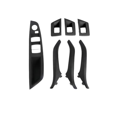 Innen Tür Pull Griff Für 5er-Serie F10 F11 rechter Griff Fahrer Innentürgriff Ledergriff Armlehnenplatte ohne Spiegel Klappknopf(LHD Black) von EGLGPAGAEY